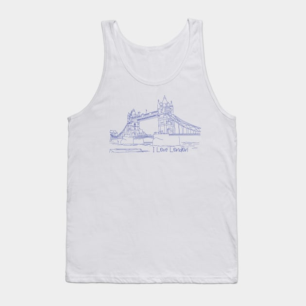 I Love London Tank Top by SM Shirts